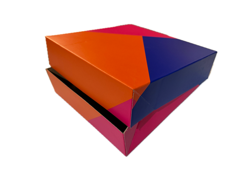 Load image into Gallery viewer, 20x Flat-Pack Cardboard Packing Boxes Carton w/ Geometric Print (255x255x65mm)-3