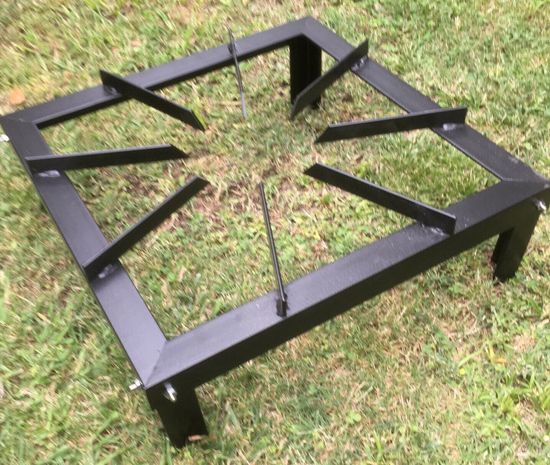 Load image into Gallery viewer, Heavy Duty Sturdy Metal Gas Burner Stand BBQ Barbecue in Black 38x38x10cm-2
