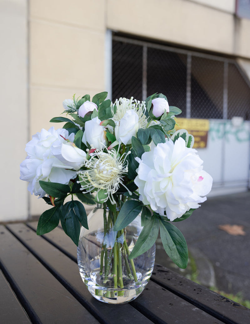 Load image into Gallery viewer, 36cm Peony & Rose Mixed Arrangement Artificial Flower Decor-2