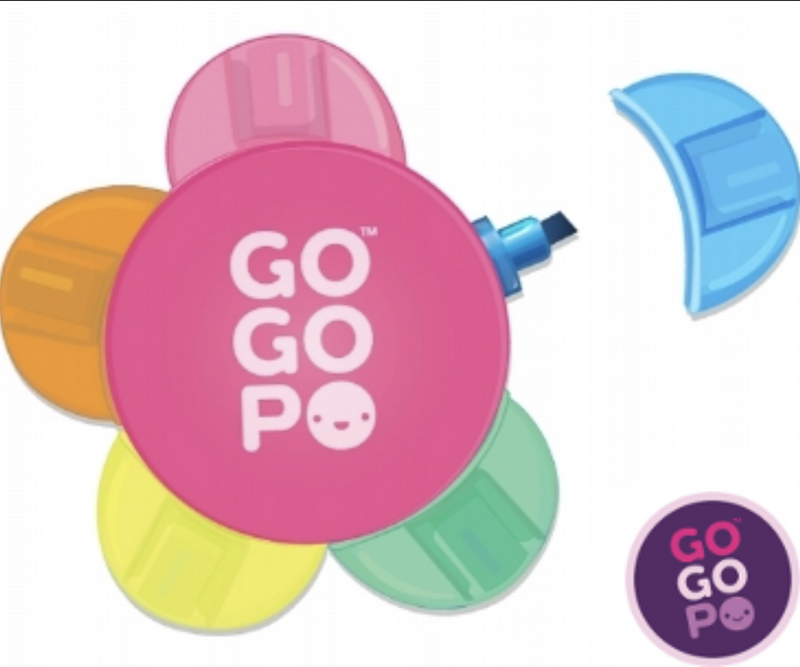 Load image into Gallery viewer, GoGoPo 5 Colour Flower Multi Highlighter Pen-1