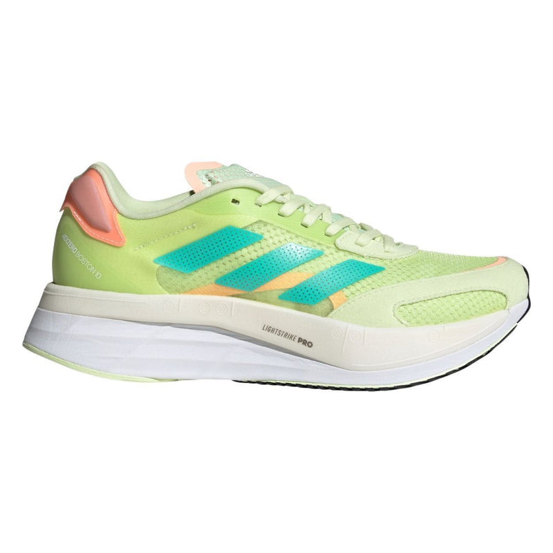 Load image into Gallery viewer, Adidas Womens Adizero Boston 10 Shoes Runners - Almost Lime / Mint Rush / Light Flash Orange-0