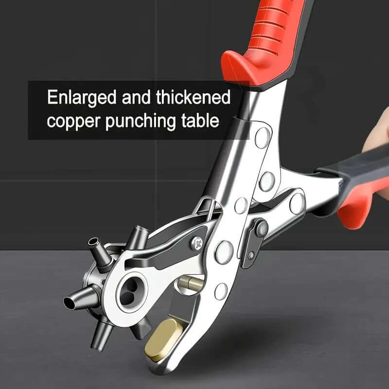 Load image into Gallery viewer, Multi-Size Leather Belt Eyelet Hole Punch Puncher Plier Revolving Handcraft Tool-3
