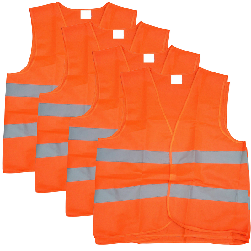 Load image into Gallery viewer, 10x Hi Vis Safety VEST Reflective Tape Workwear Orange ONE SIZE Night & Day BULK-0