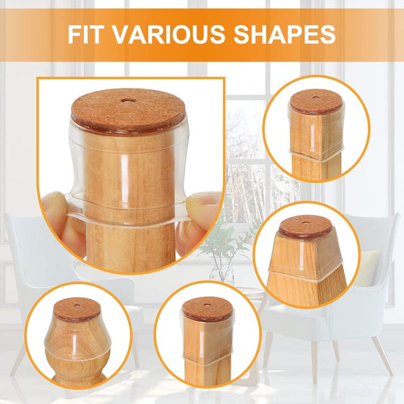 Load image into Gallery viewer, 8 Pack Furniture Leg Covers Feet Non Slip Floor Protector Soft Silicone-2