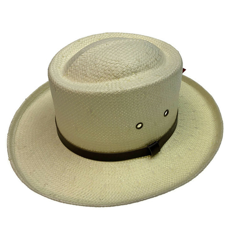 Load image into Gallery viewer, DENTS Paper Straw Hat Wide Brim Sun Beach Gold Cap Summer Natural Protection-1