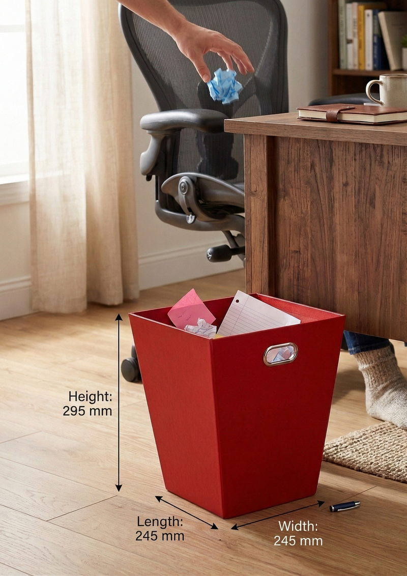 Load image into Gallery viewer, 6x 12L EAZI FOLD Foldable Office Waste Rubbish Bin Collapsible Space Saving in Red-4