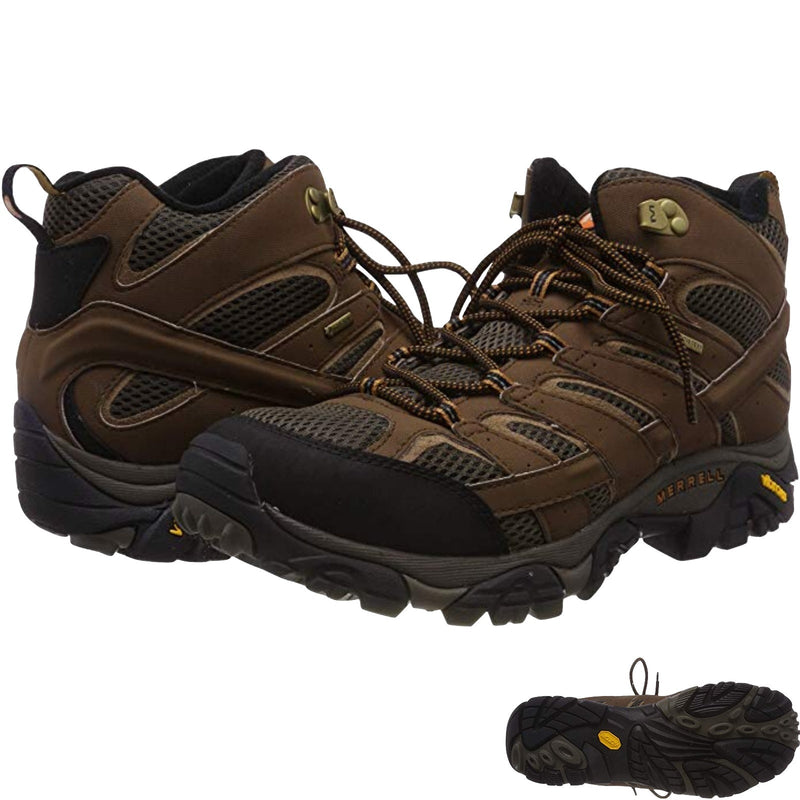 Load image into Gallery viewer, Merrell Mens Moab 2 Mid GTX Gore-Tex Hiking Shoes Boots Trail Outdoor - Earth-5