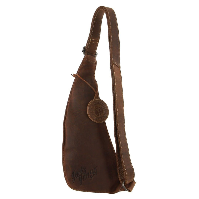 Load image into Gallery viewer, Jack's Inn Vengeance Brown Crazy Horse Leather Sling Bag Crossbody in Cognac-2
