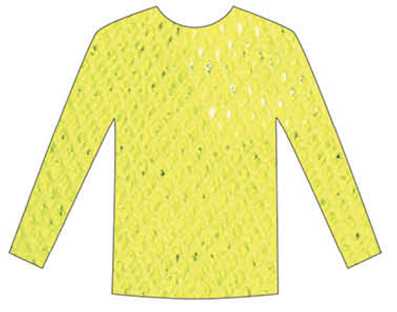 Load image into Gallery viewer, Womens Fishnet Mesh Top Long Sleeve Sheer See Through Costume - Fluro Yellow-2