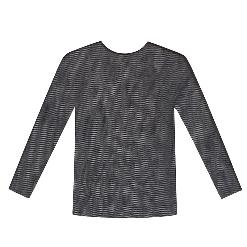 Load image into Gallery viewer, Long Sleeve STRETCH MESH TOP Round Neckline Blouse Shirt Party Costume-3