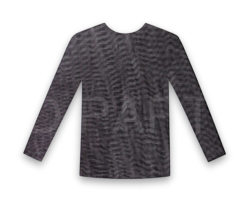 Load image into Gallery viewer, Long Sleeve STRETCH MESH TOP Round Neckline Blouse Shirt Party Costume-1