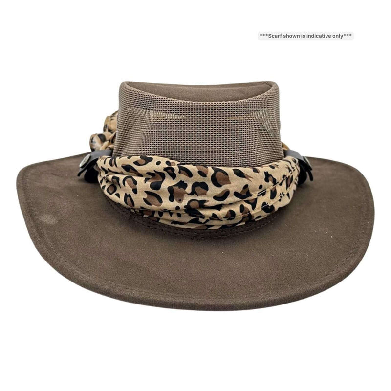 Load image into Gallery viewer, Jacaru 1022 Shady Lady Hat – Suede Breeze | Scarf | Australia