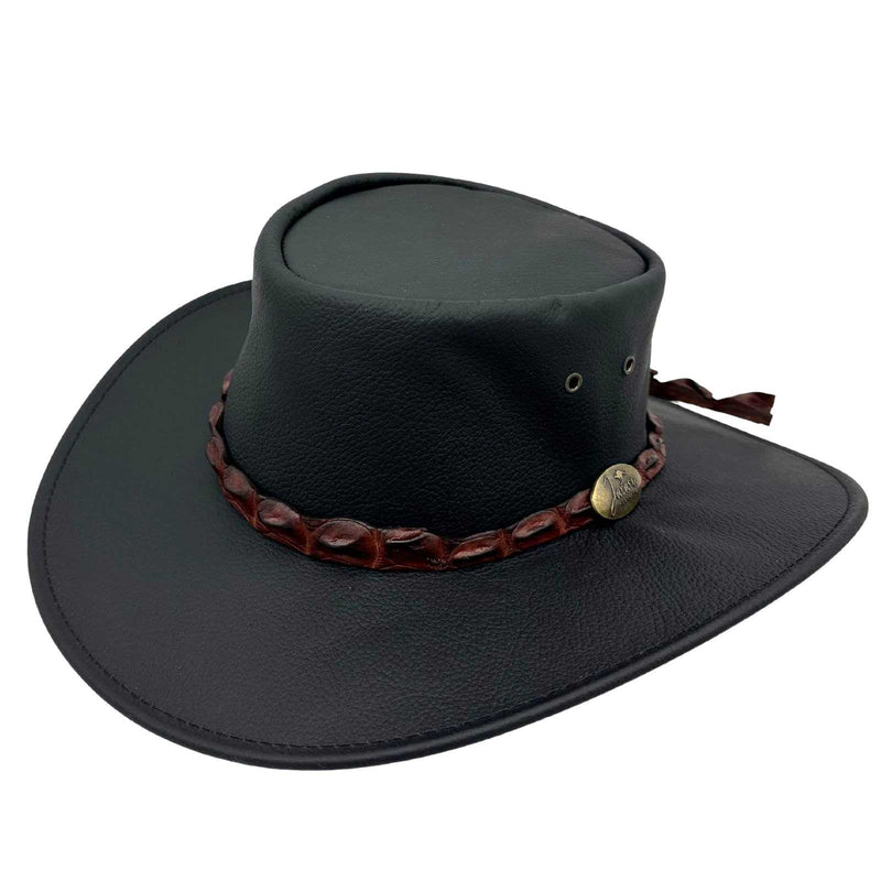 Load image into Gallery viewer, Jacaru 1134 Wild Roo Croc Digger Hat – Kangaroo Leather