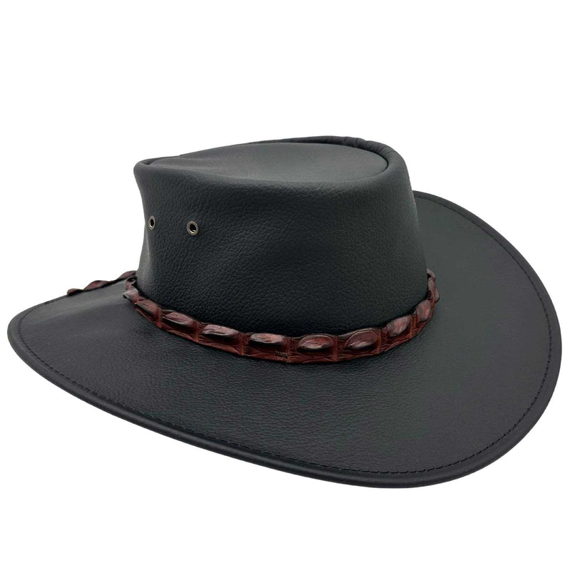 Load image into Gallery viewer, Jacaru 1134 Wild Roo Croc Digger Hat – Kangaroo Leather