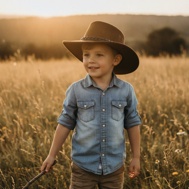 Load image into Gallery viewer, Jacaru 1301 Children's Hat – Leather | Kids | UPF 50+