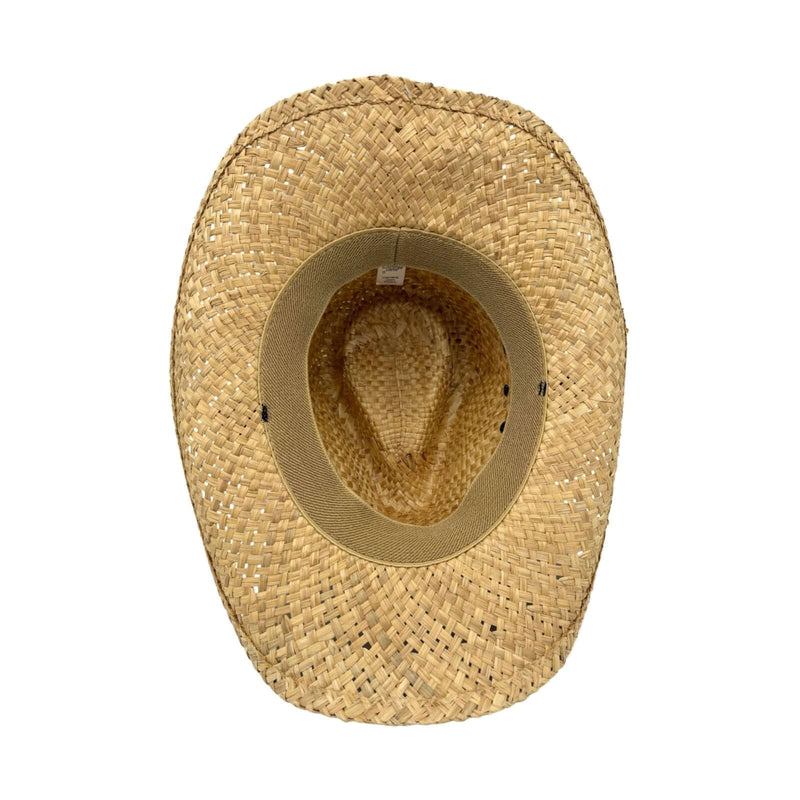 Load image into Gallery viewer, Jacaru 1818D Straw Cowboy Hat – Turquoise Bead Band | Vegan