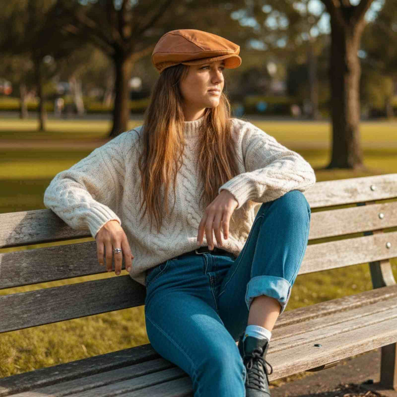 Load image into Gallery viewer, Jacaru 2500 Kangaroo Drivers Cap – Roo Leather | Australian Made