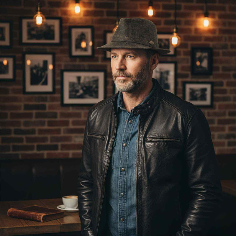 Load image into Gallery viewer, Jacaru 4801 Kangaroo Trilby Hat – Roo Leather | Made in Australia