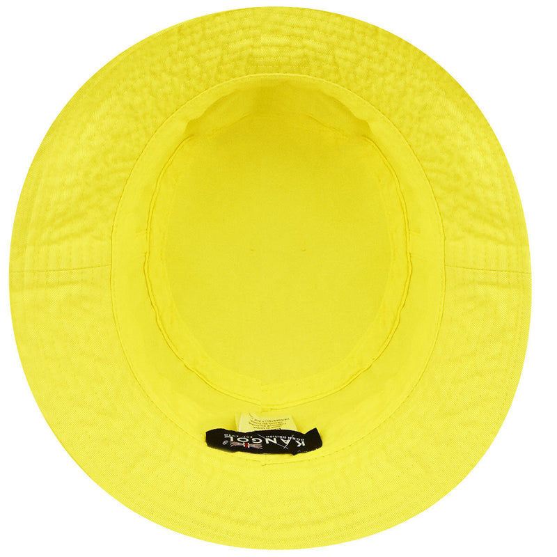 Load image into Gallery viewer, Kangol Washed Bucket Hat Summer Cap Outdoor Camping - Lemon Sorbet - L-3
