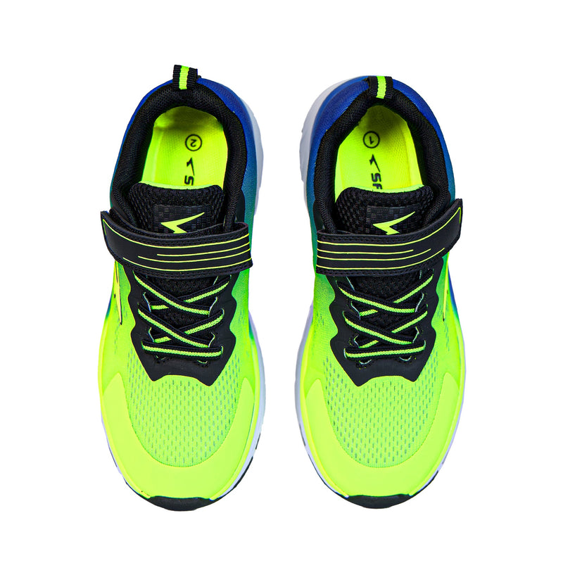 Load image into Gallery viewer, Kai Boy's Runners V Strap - Lime/Royal