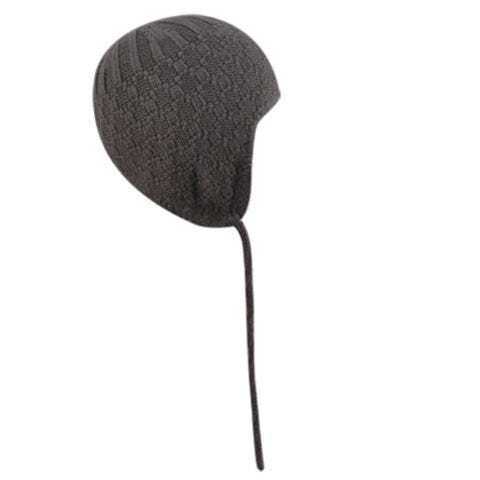 Kangol Kids Lozenge Knit Earlap Hat Beanie Grey