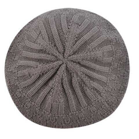 Load image into Gallery viewer, Kangol Kids Lozenge Knit Beret Hat Warm Winter French - Grey - One Size-2