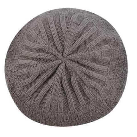 Load image into Gallery viewer, Kangol Kids Lozenge Knit Beret Hat Warm Winter French - Grey - One Size-2