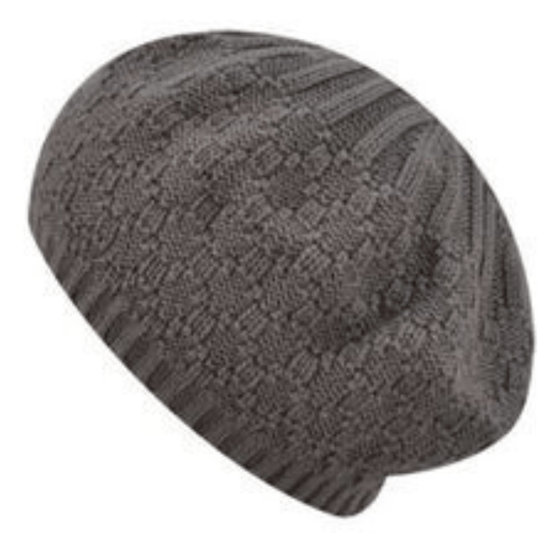 Load image into Gallery viewer, Kangol Kids Lozenge Knit Beret Hat Warm Winter French - Grey - One Size-1