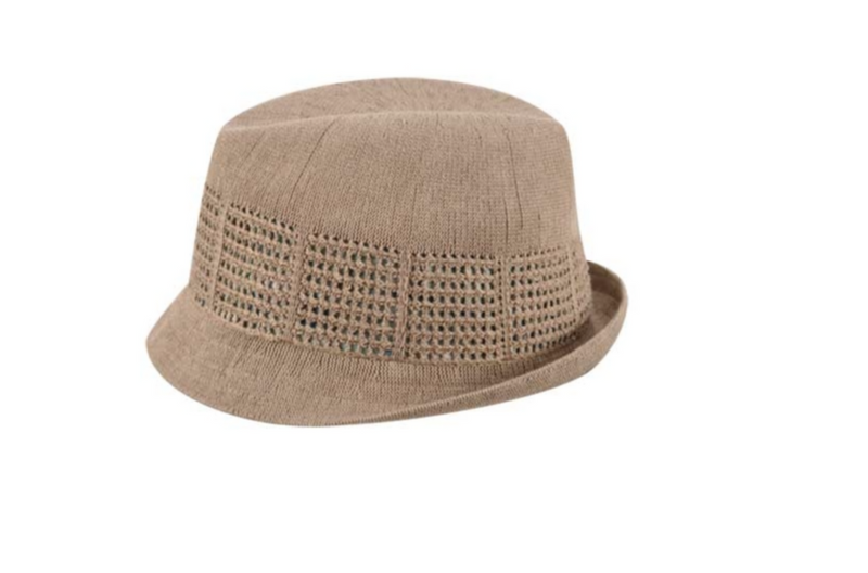 Load image into Gallery viewer, KANGOL Lace Panel Duke Hat K0593FA Trilby Fedora Stingy Brim - Mousse - M-3