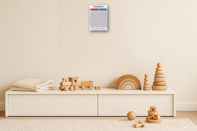 Load image into Gallery viewer, Odd & Even Numbers: A4 Matte Laminated Educational Poster Print - 210x297mm-2