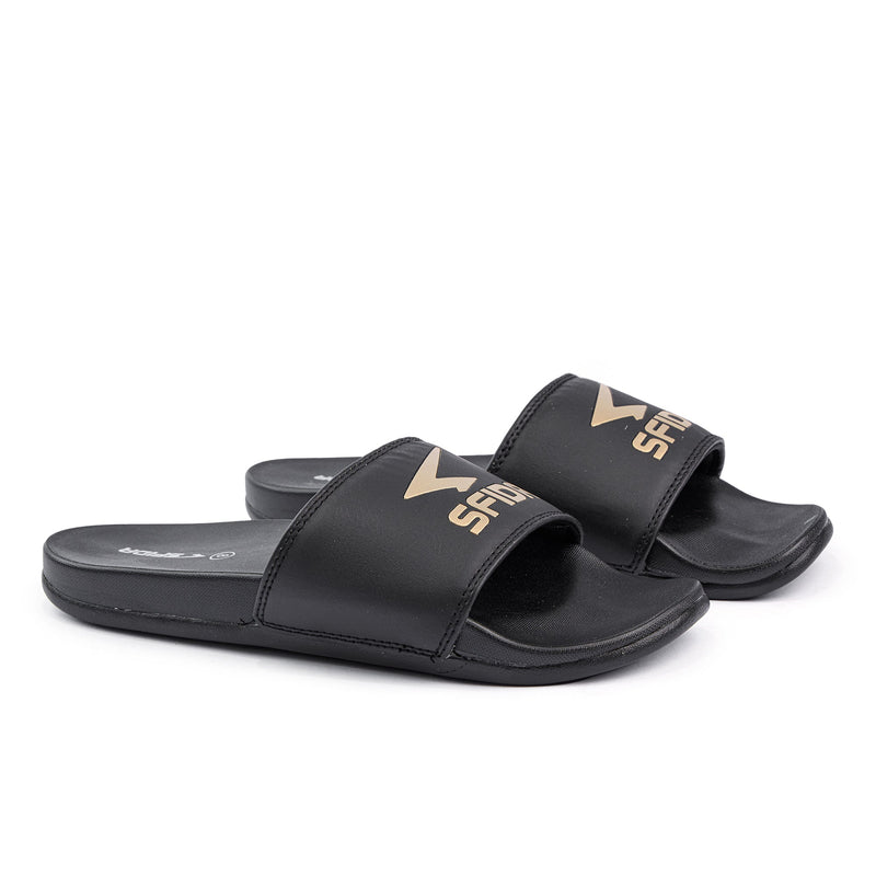 Load image into Gallery viewer, Laze Ladies Slide Black/Gold-2