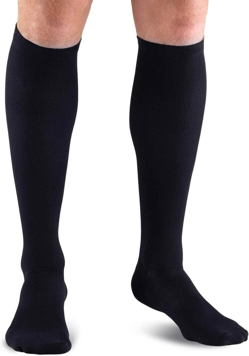 Load image into Gallery viewer, Lewis N. Clark Compact Travel Compression Socks Anti Fatigue Support - Black (Medium Size)-0