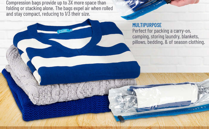 Load image into Gallery viewer, 4x Lewis N. Clark Compression Bag Clothes Seal Storage Bags Space Saver Travel-3