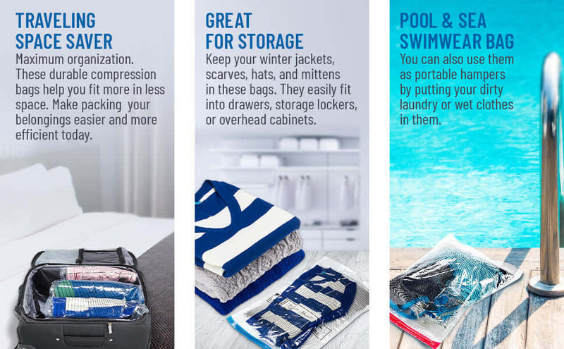 Load image into Gallery viewer, 4x Lewis N. Clark Compression Bag Clothes Seal Storage Bags Space Saver Travel-4