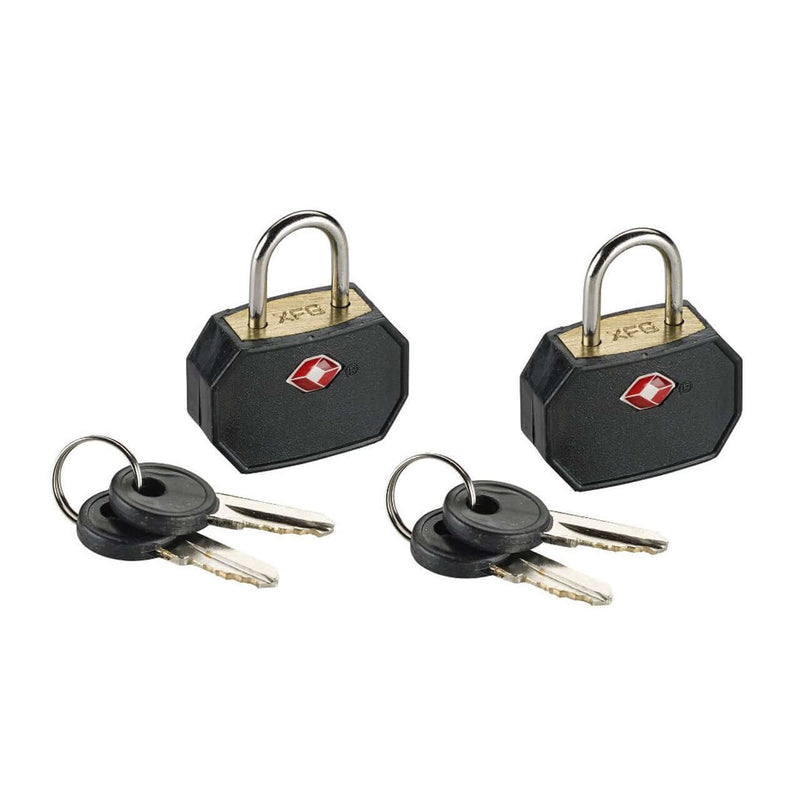 Load image into Gallery viewer, 1 Pack of 2 Lewis N. Clark TSA Key Locks Luggage Travel Padlock Keyed - Black-0