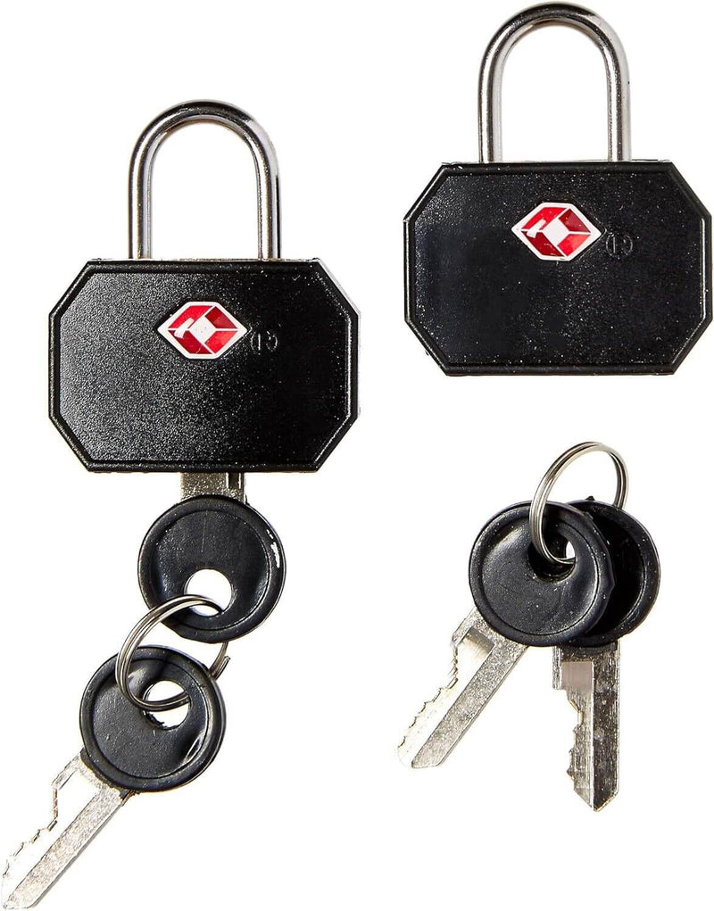 Load image into Gallery viewer, 1 Pack of 2 Lewis N. Clark TSA Key Locks Luggage Travel Padlock Keyed - Black-2
