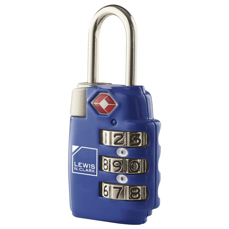 Load image into Gallery viewer, 1x Lewis N Clark TSA Approved Combination Lock Travel Luggage Padlock - Blue-1