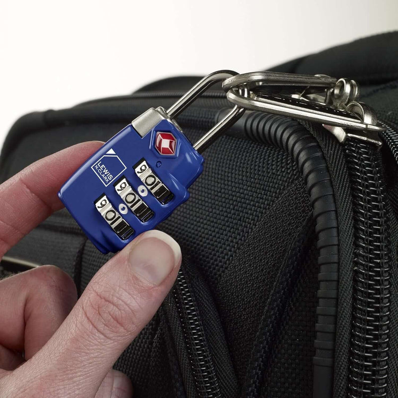 Load image into Gallery viewer, 1x Lewis N Clark TSA Approved Combination Lock Travel Luggage Padlock - Blue-2