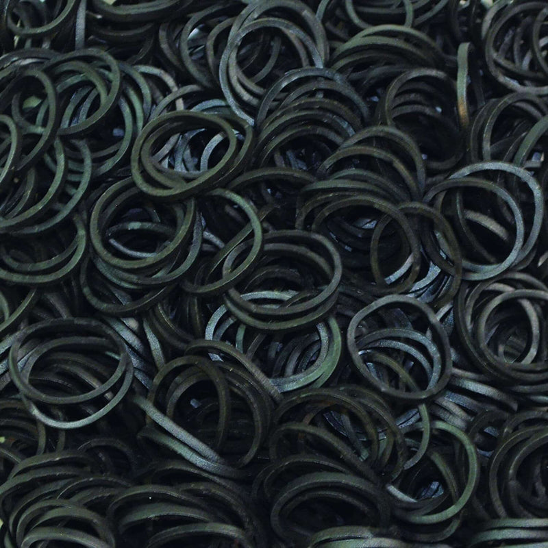 Load image into Gallery viewer, 4800 LOOM BANDS Rubber Refill Kit DIY Magical Bracelet 192 S Clips 16 Hooks BULK - Plain Black - Plain Black-0