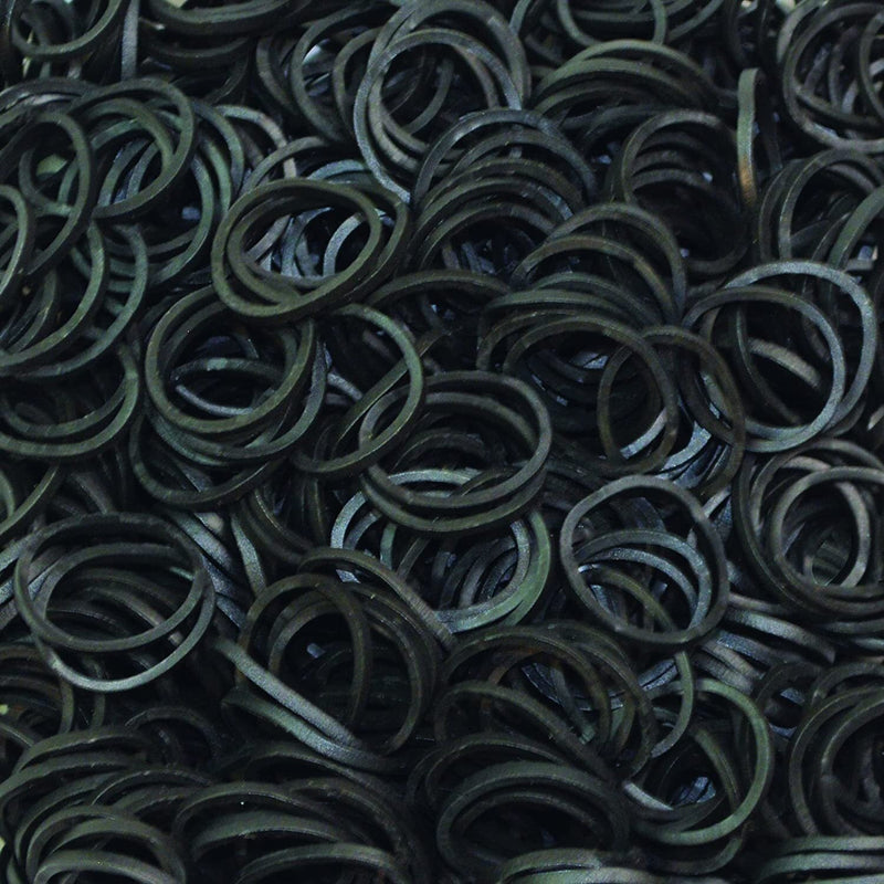 Load image into Gallery viewer, 4800 LOOM BANDS Rubber Refill Kit DIY Magical Bracelet 192 S Clips 16 Hooks BULK - Plain Black - Plain Black-1