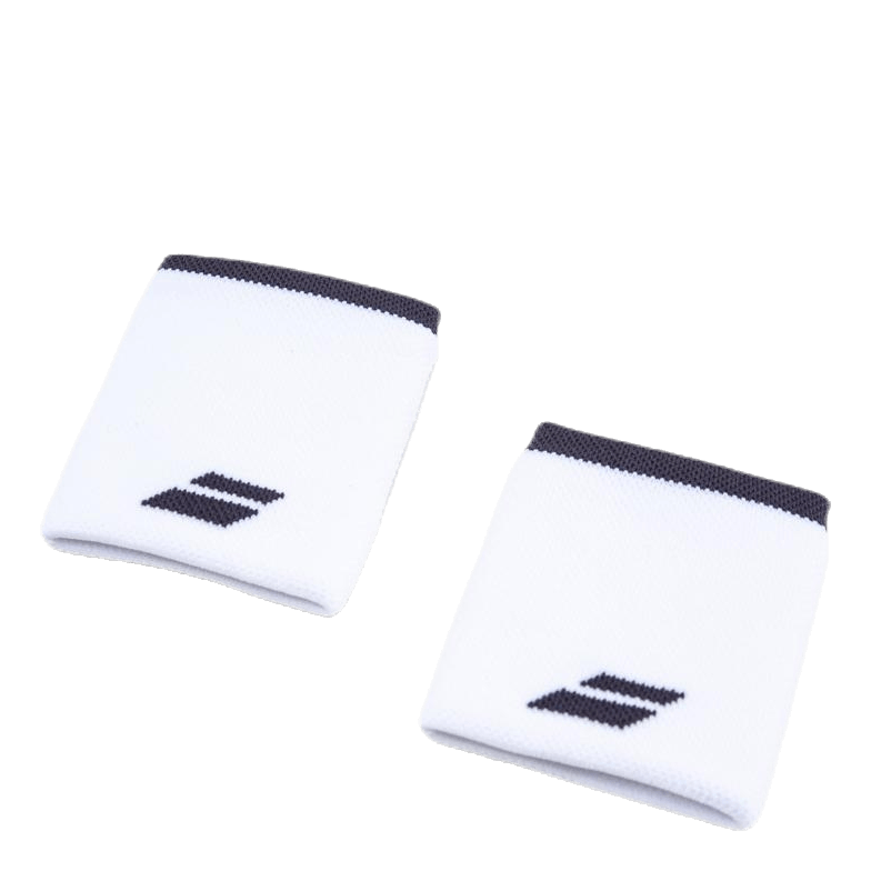 Load image into Gallery viewer, 2-Pack Babolat Logo Jumbo Wristband Jumbo in White/Dark Grey (Rabbit)-2