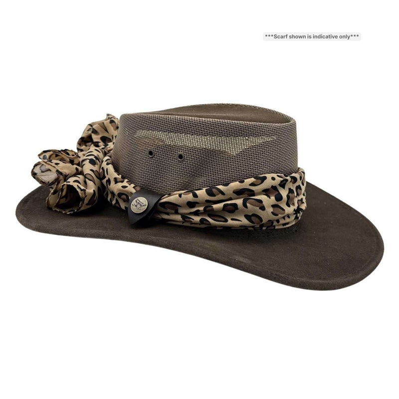 Load image into Gallery viewer, Jacaru 1022 Shady Lady Hat – Suede Breeze | Scarf | Australia
