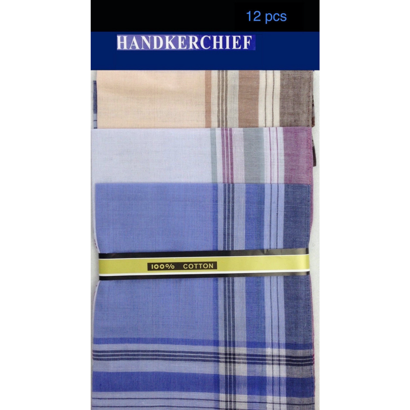 Load image into Gallery viewer, Mens HANDKERCHIEFS 100% Cotton Pocket Square Hanky Handkerchief 35x35cm - 12 Hankies-4