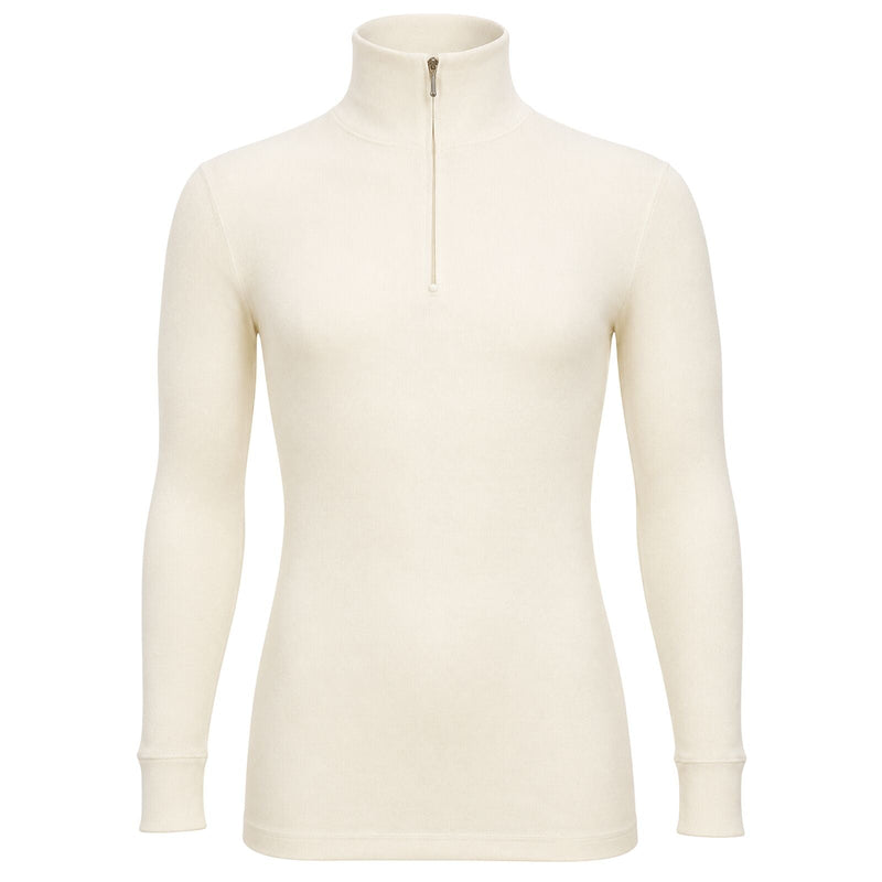 Load image into Gallery viewer, Merino Skins 100% Merino Wool Thermal Top Half Zip Long Sleeve Unisex - Natural-3