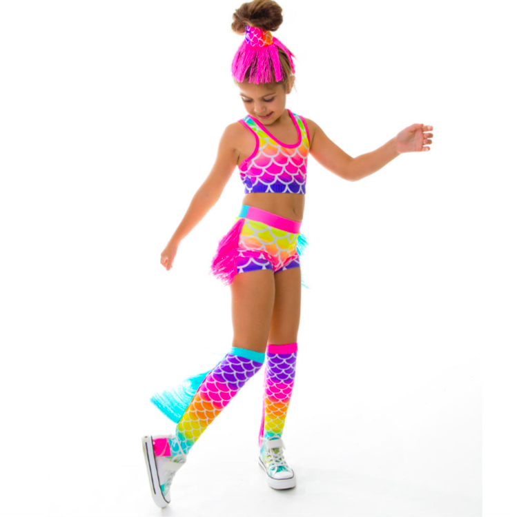 Load image into Gallery viewer, MERMAID Toddler Girl’s Long Knee High Socks - Age 3-5 Unisex - Multicolour-2