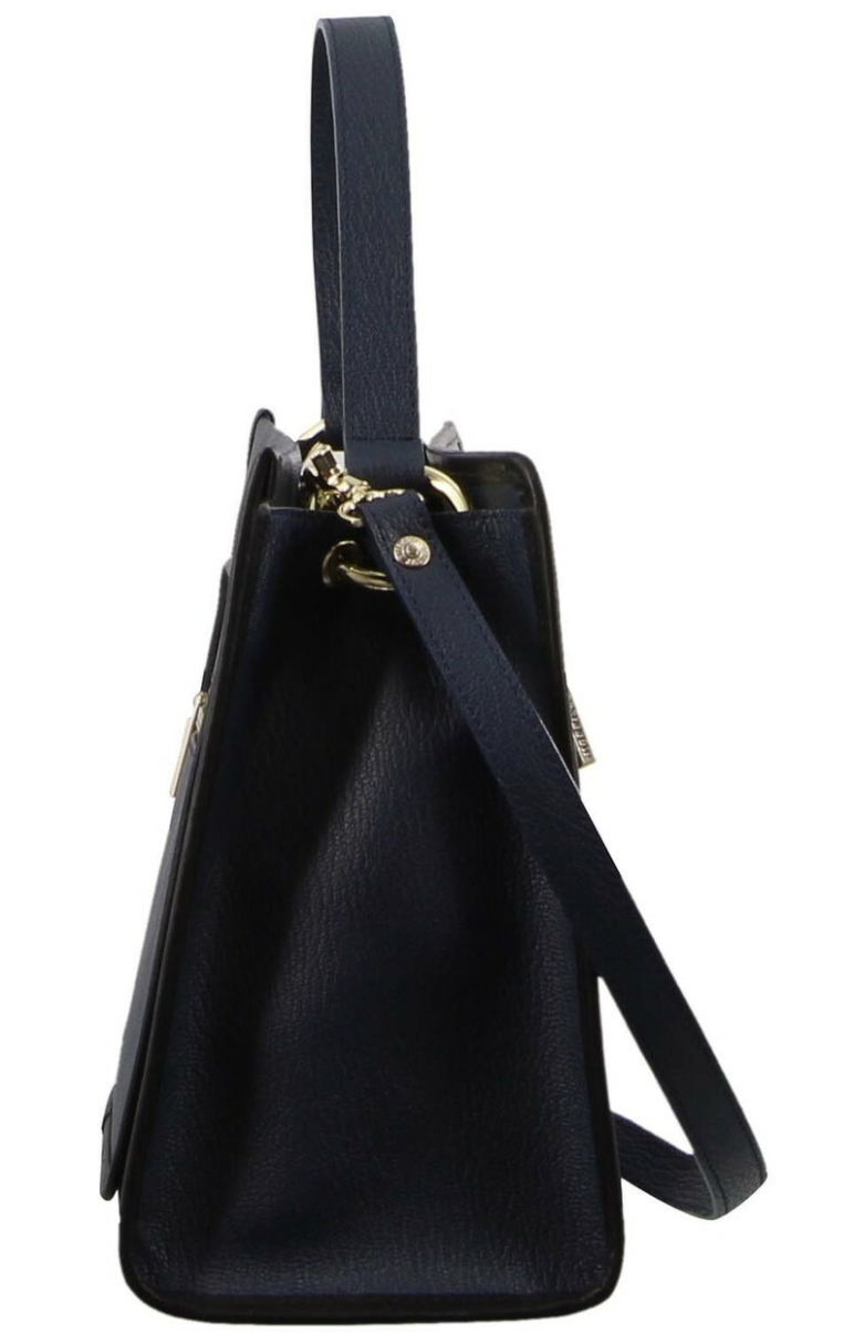 Load image into Gallery viewer, Morrissey Ladies Italian Structured Leather Tote Bag Handbag Womens - Navy-2