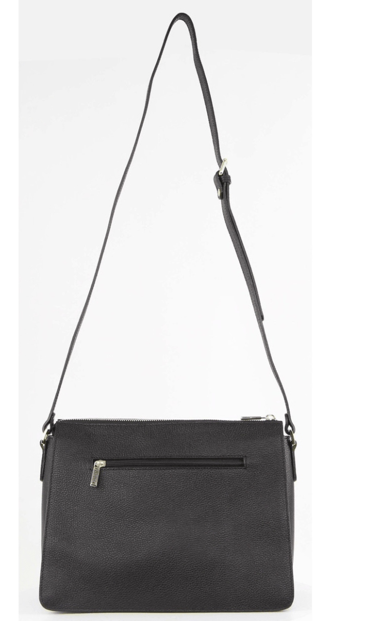 Load image into Gallery viewer, Morrissey Italian Structured Leather Cross Body Handbag Tote Bag (MO3162) - Black-3