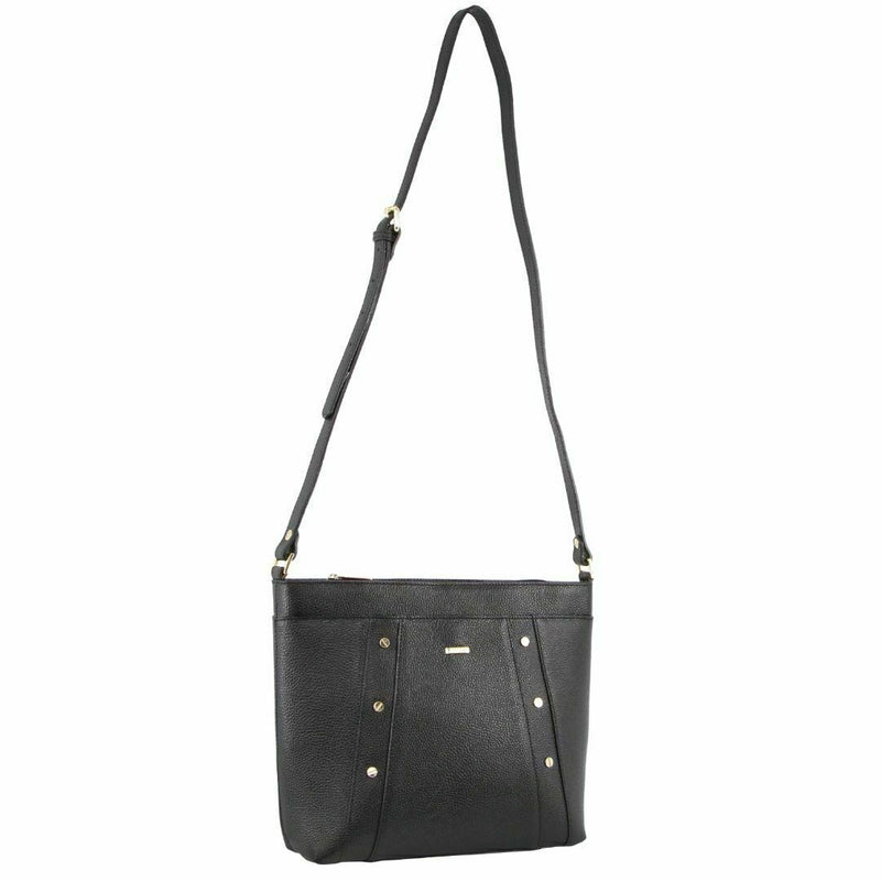 Load image into Gallery viewer, Morrissey Italian Genuine Leather Bag Cross Body Handbag Ladies iPad - Black-2