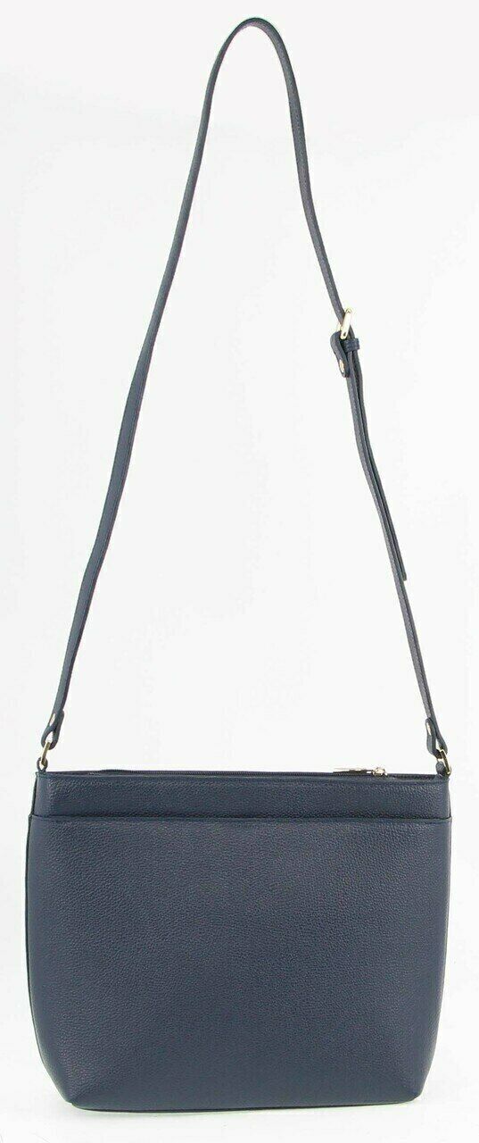 Load image into Gallery viewer, Morrissey Italian Womens Structured Leather Cross Body Handbag Bag Ladies - Navy-4