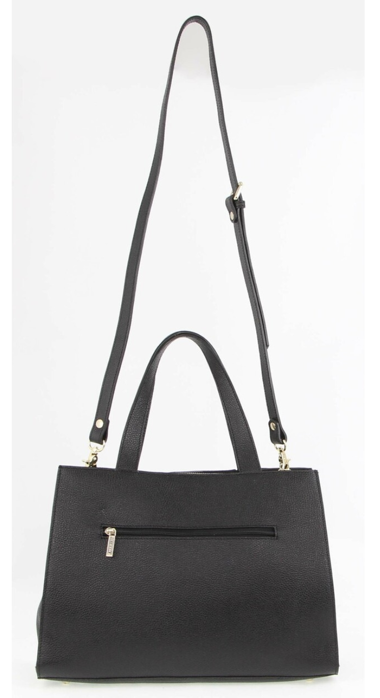 Load image into Gallery viewer, Morrissey Womens Italian Structured Leather Bag Tote Handbag Ladies - Black-2